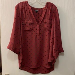 Torrid Polka Dot Blouse Size 1